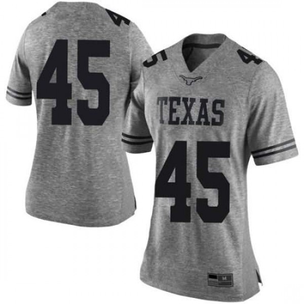 Womens University of Texas #45 Chris Naggar Gray Limited Stitched Jersey